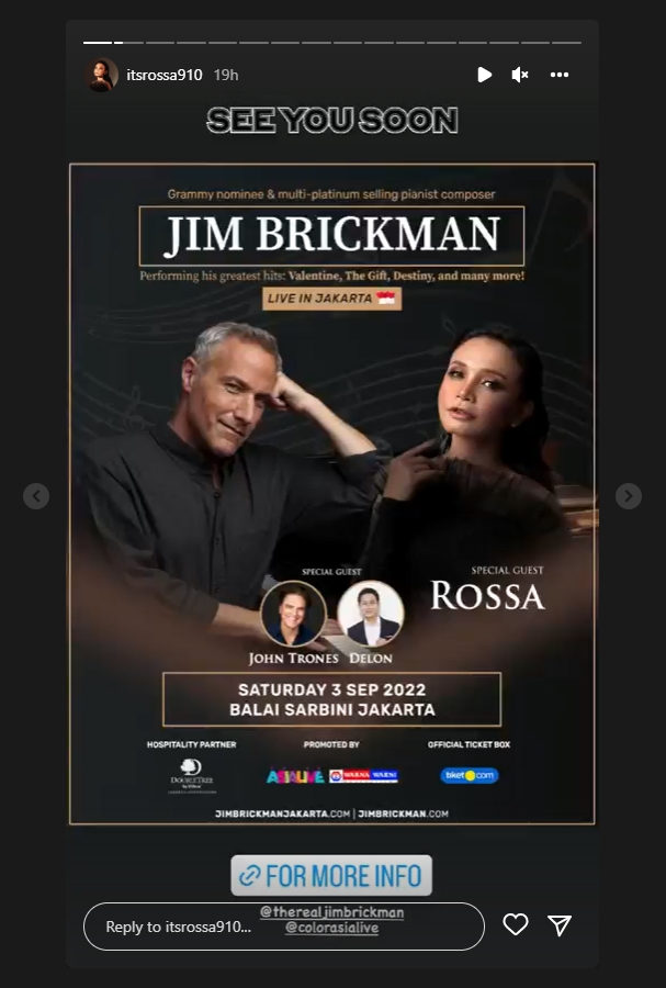 Mimpi Jadi Kenyataan, Begini Perasaan Rossa Bisa Kolaborasi dengan Jim Brickman