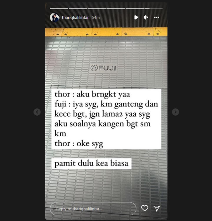 Thariq Halilintar Bongkar Percakapaan Saat Pamit, Balasan Fuji An \'Bucin\'