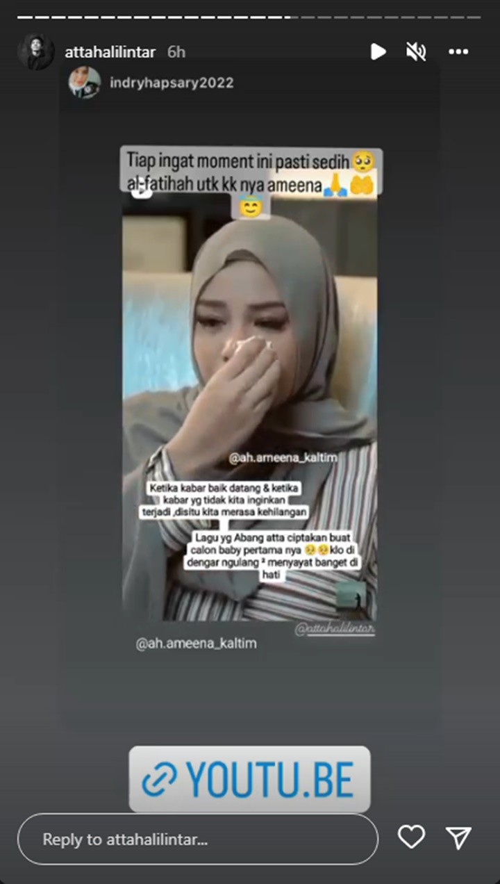 Atta Halilintar Flashback Saat Kehilangan Kakak Baby Ameena, Seraya Posting Video Ini
