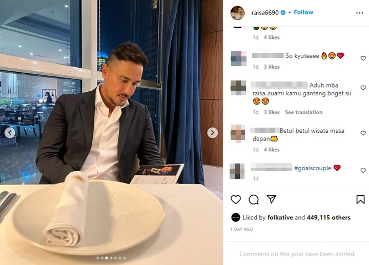 Raisa Kenakan Mini Dress Saat Dinner Romantis, Foto Candid Hamish Daud Bikin Oleng