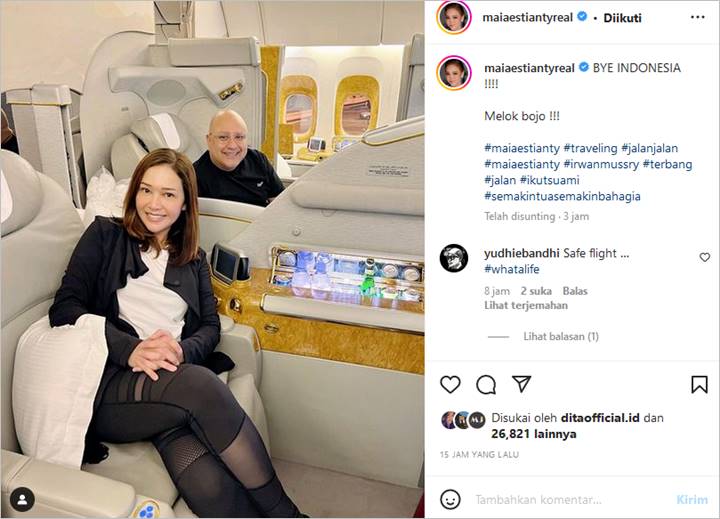Maia Estianty Pamer Ikut Irwan Mussry ‘Terbang’ Lagi, Gaya Penampilan Jadi Sorotan