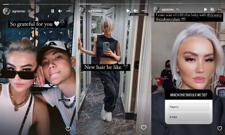Mesra Bareng Adam Rosyadi, Rambut Baru Agnes Monica Curi Fokus