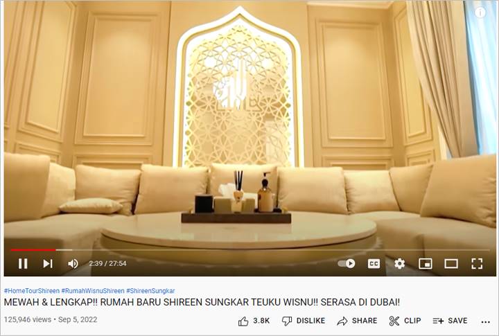 Shireen Sungkar Tunjukkan Setiap Sudut Hunian Mewahnya, Ada Ruangan Ini Bak di Rumah-rumah Arab