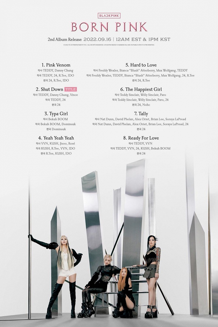 BLACKPINK Rilis Tracklist untuk Album \'BORN PINK\', 2 Member Ini Ikut Tulis Salah Satu Lagu