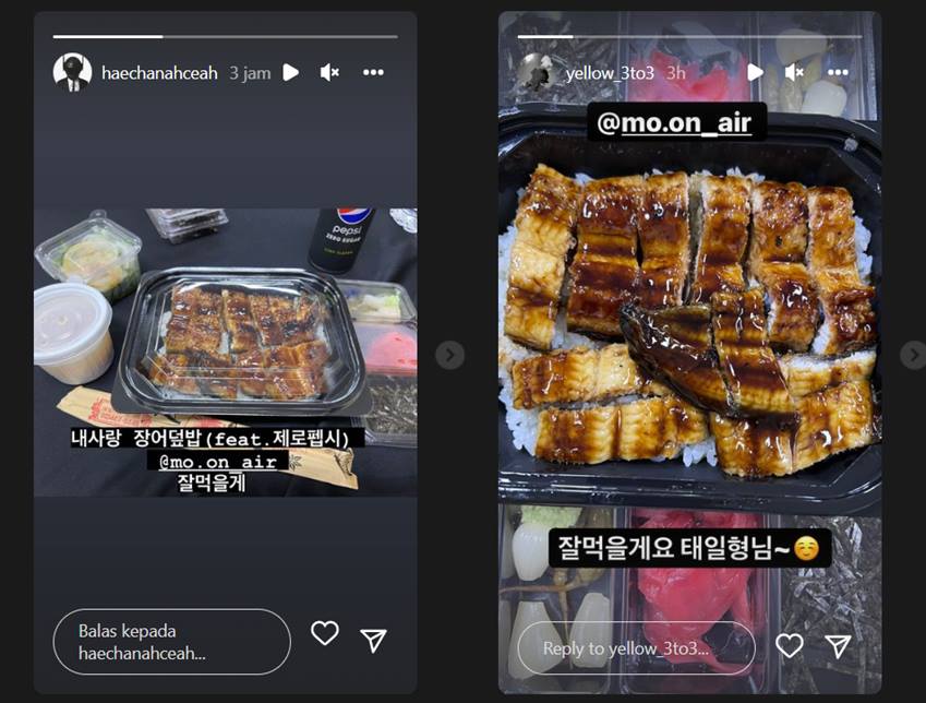 NCT Dream memamerkan makanan diberikan oleh Taeil