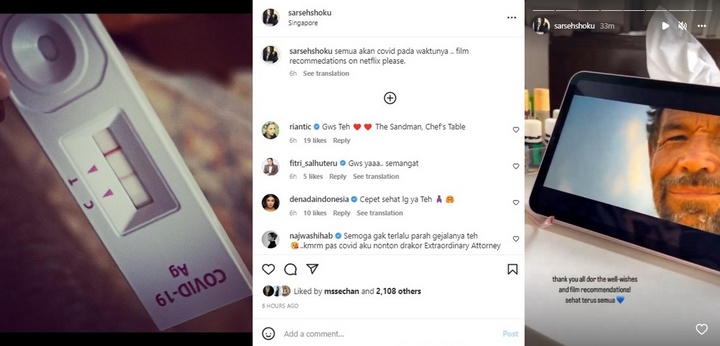 Sarah Sechan Positif Covid