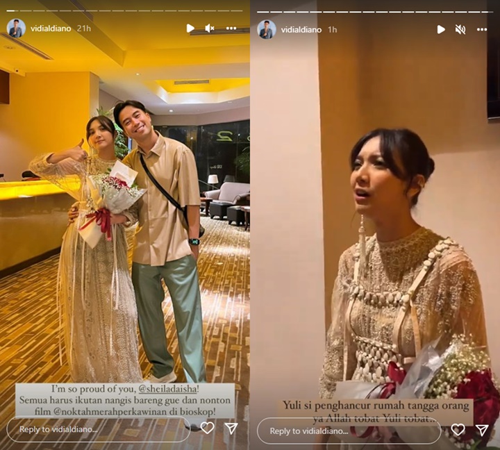 Sampai Nangis, Vidi Aldiano Puji Selangit Sheila Dara yang Perankan Karakter Pelakor