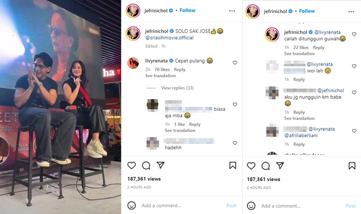 Jefri Nichol Asyik Promo Film, Komentar \'Posesif\' Livy Renata Tuai Respons Sinis