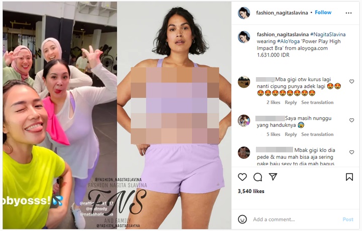 Cuma Buat Olahraga, Harga Sport Bra Nagita Slavina Ternyata Setara HP Bikin Syok