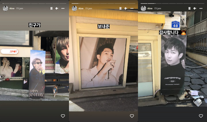 Rayakan Hari Spesial, RM BTS Pamer Banner Hingga Kue Ulang Tahun Unik