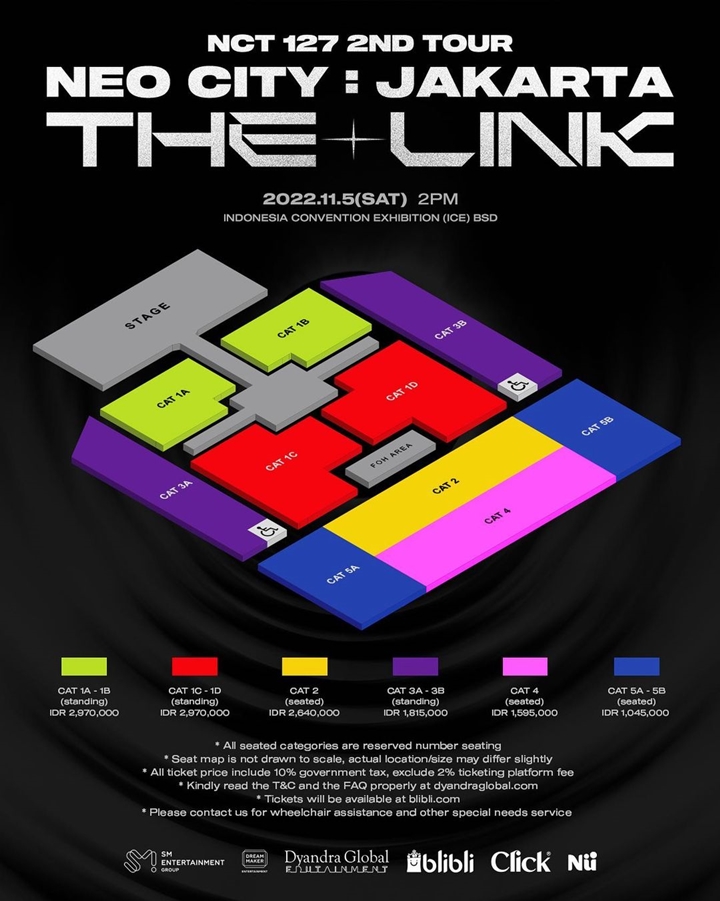 Pricelist Tiket Konser NCT 127 \'The Link\' di Jakarta Dirilis, Mulai dari Harga Sejutaan