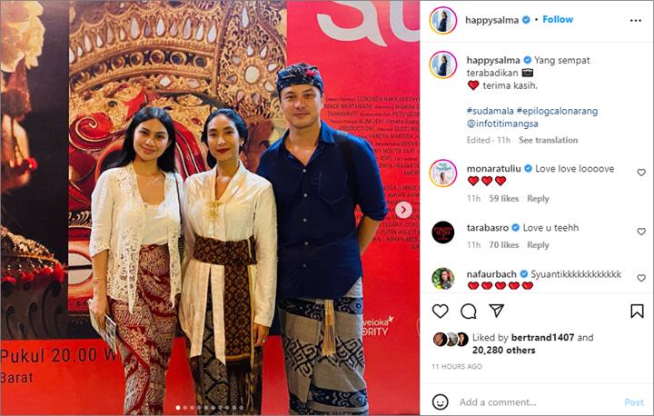 Foto Diapit Ariel Tatum dan Nicholas Saputra, Artis Cantik Ini Didesak Jadi ‘Mak Comblang’