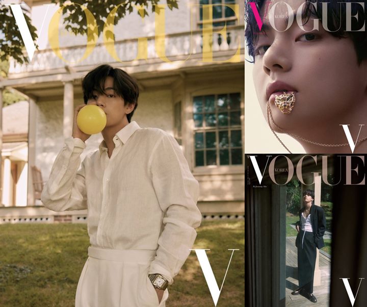 Cover Kejutan V BTS Untuk Vogue Korea Terungkap, Harga Kalung Panther Bikin Melongo
