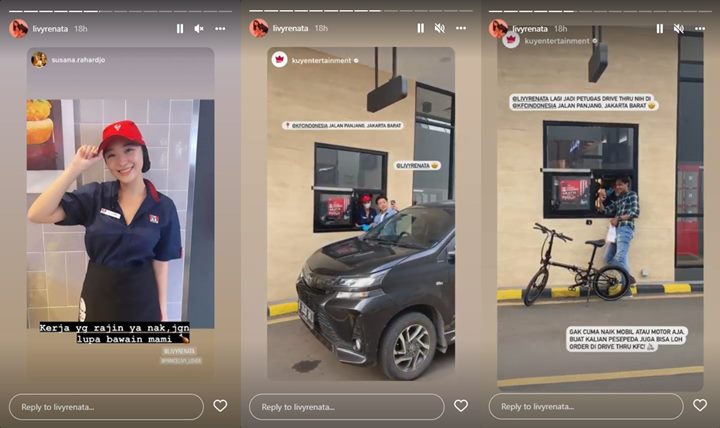 Livy Renata Jadi Penjaga Drive Thru Restoran Fast Food, Pembeli Sampai Rela Turun Mobil