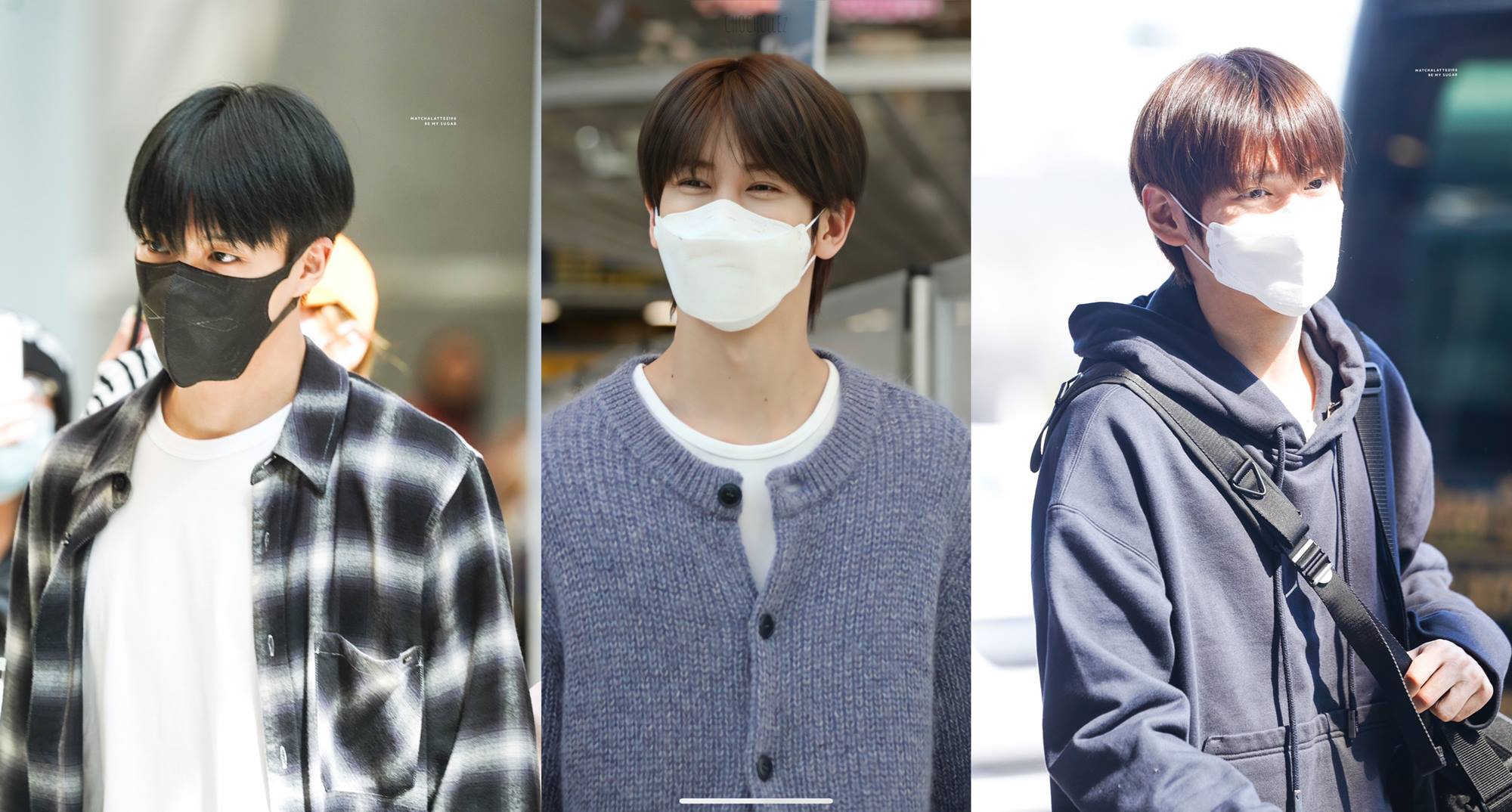 Potret Jeno NCT, Shohei dan Eunseok SMROOKIES di John F. Kennedy International Airport