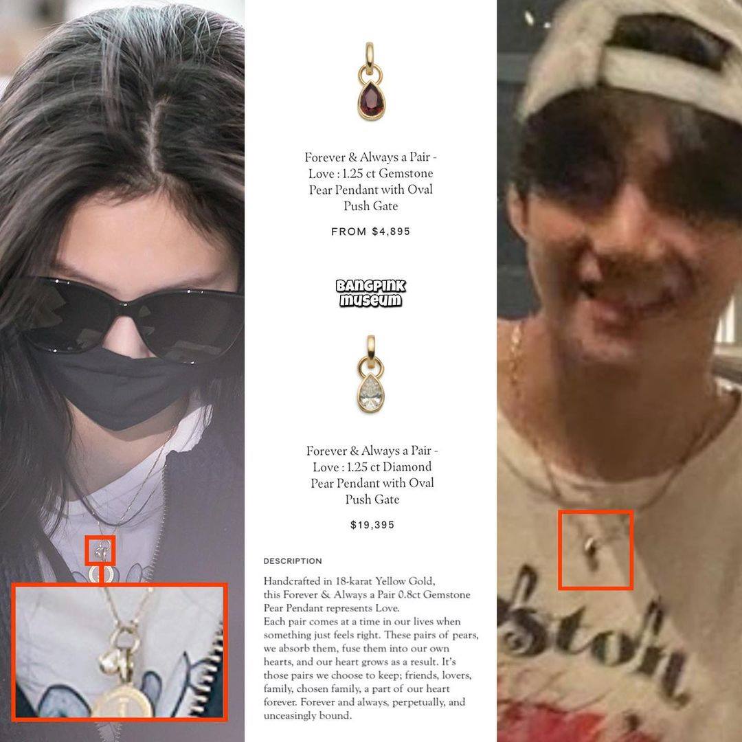 Jennie BLACKPINK dan V BTS memiliki kalung couple lain