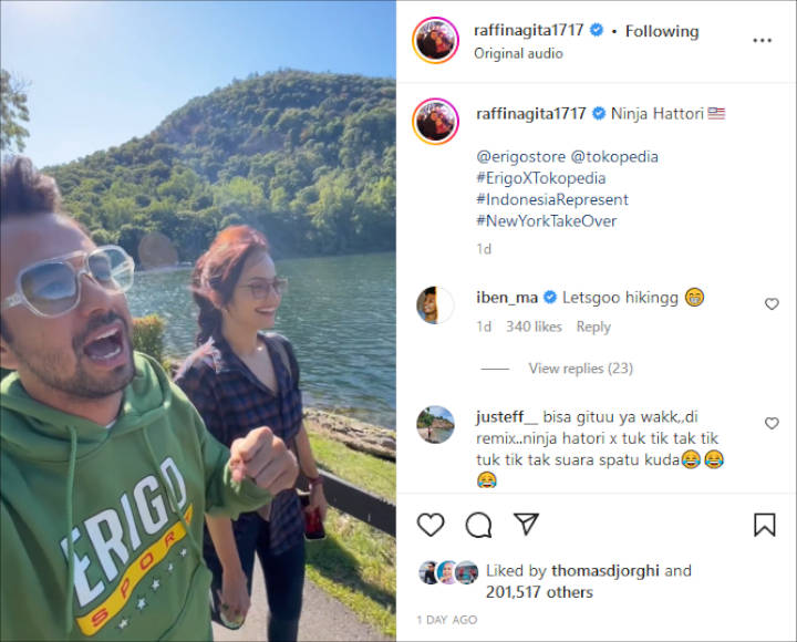 Raffi Ahmad Dan Rombongan Hiking Di New York, Tingkah Enzy Storia Bikin Geleng-Geleng