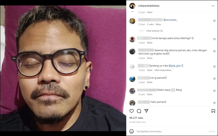 Coki Pardede Akhirnya Pamer Selfie, Banjir Komentar Kangen