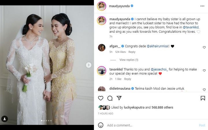 Maudy Ayunda-Pesan Menyentuh Untuk Adik
