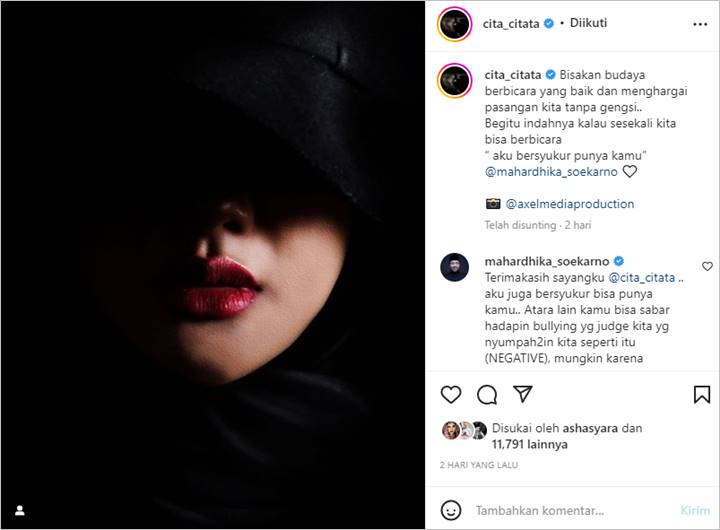 Adem, Didi Mahardika Minta Cita Citata Lakukan Ini Soal Bullyan Netizen