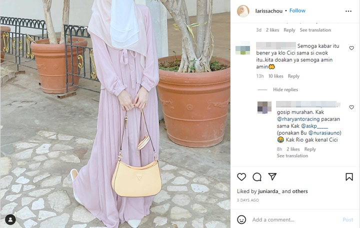 Larissa Chou Mendadak Dikabarkan Bakal Nikah dengan Rio Haryanto, Fans Auto Ngamuk