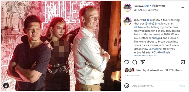 Iko Uwais Pamer Foto Bareng CL dan Sutradara Ini, Ada Proyek Film Bareng?
