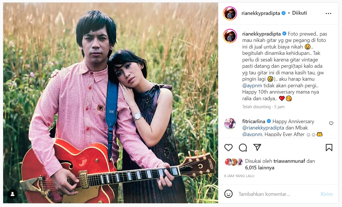 Rian D\'Masiv Kenang Perjuangan Nikah dengan Istri, Rela Jual Barang Kesayangan Ini