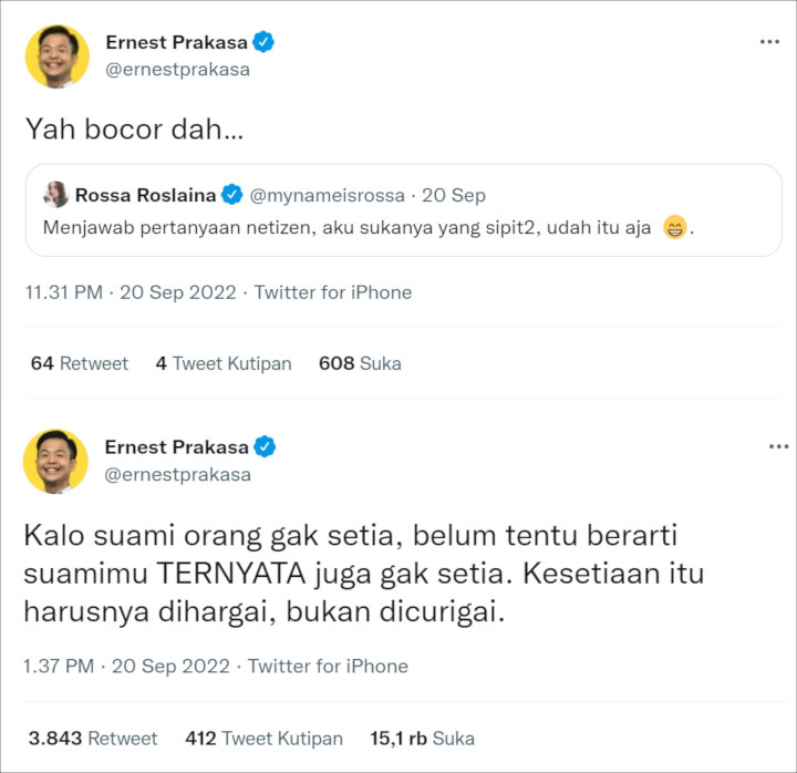 Larissa Chou Mendadak Dikabarkan Bakal Nikah, Ernest Prakasa Tanggapi Klarifikasi Rossa - Topik Pagi