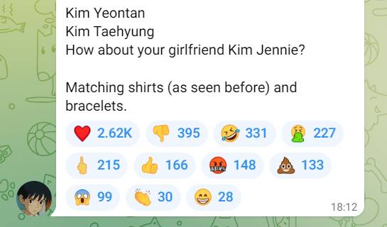 Gurumi Haribo kembali menyebarkan foto kencan diduga V BTS dan Jennie BLACKPINK