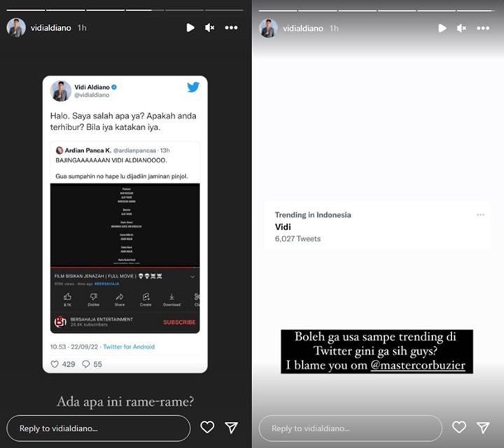 Sarankan Hal Ini ke Deddy Corbuzier, Vidi Aldiano Mendadak Trending Hingga Diamuk Netter
