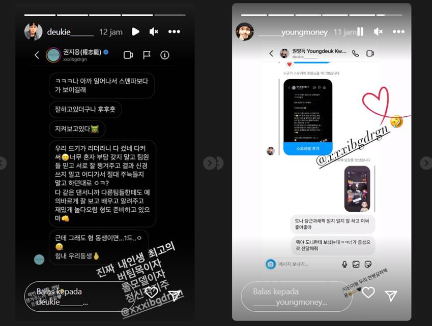 Unggahan Deukie dan Dony membeberkan sikap G-Dragon BIGBANG