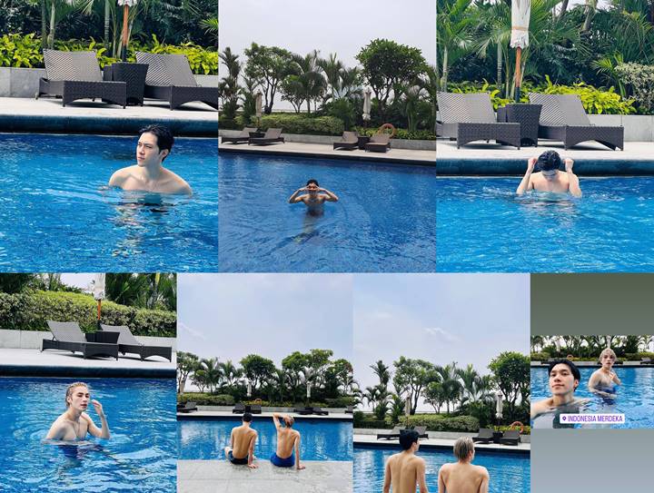 Member WayV Lainnya Jalan-jalan ke Mall, Hendery dan Xiaojun Pilih Renang Selama di Jakarta