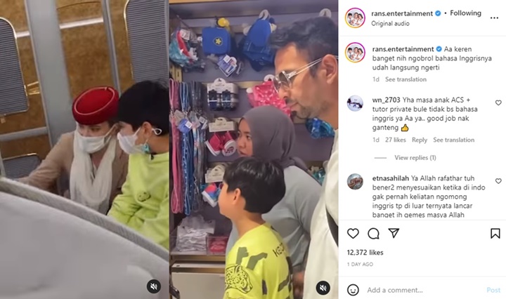 Kalah Fasih, Raffi Ahmad Komentar Begini Soal Rafathar yang Jago Ngomong Inggris