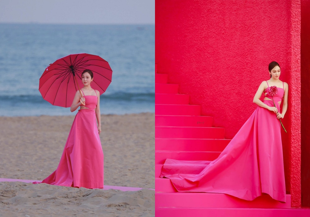 Makin Eksis di Tiongkok, Jessica Jung Bikin Meleleh Tampil Bak Princess dengan Gaun Serba Pink