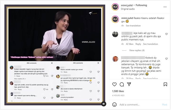 Jeje Slebew Ternyata Jago Bahasa Inggris, Reaksi Keanu Agl Disebut Wakili Netizen