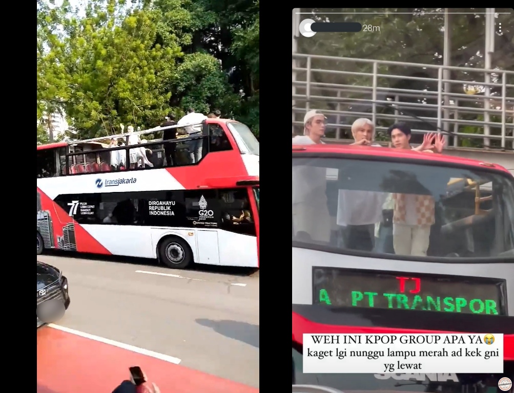 WayV Naik Bus Wisata Keliling Jakarta, Aksi Xiaojun dan Hendery Ini Disorot