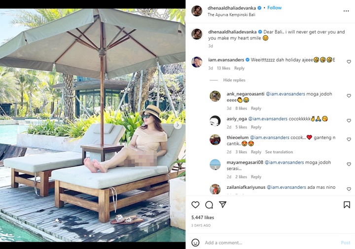 Gegara Komentar Ini, Dhena Devanka Mendadak Dijodoh-jodohkan dengan Evan Sanders