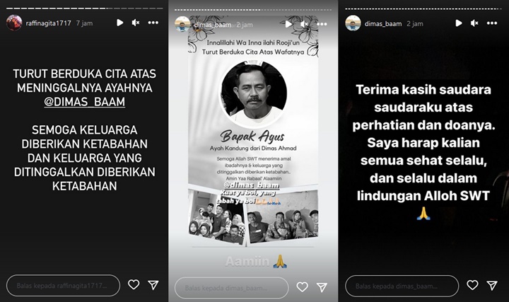 Ayah Dimas Ahmad Meninggal Dunia, Raffi Ahmad Ungkap Duka Mendalam