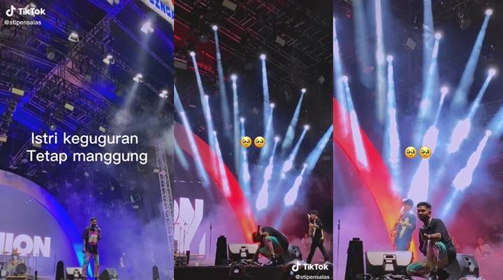 Onadio Leonardo Tahan Tangis Kabarkan Istri Keguguran Saat Manggung, Penonton Ikut Nyesek