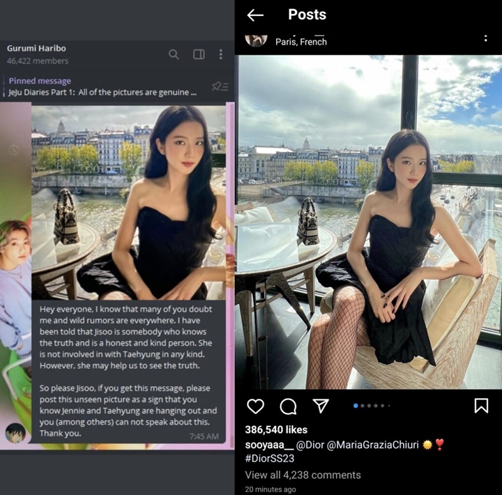 Inikah Identitas Penyebar Foto Pribadi Jennie BLACKPINK & V BTS?