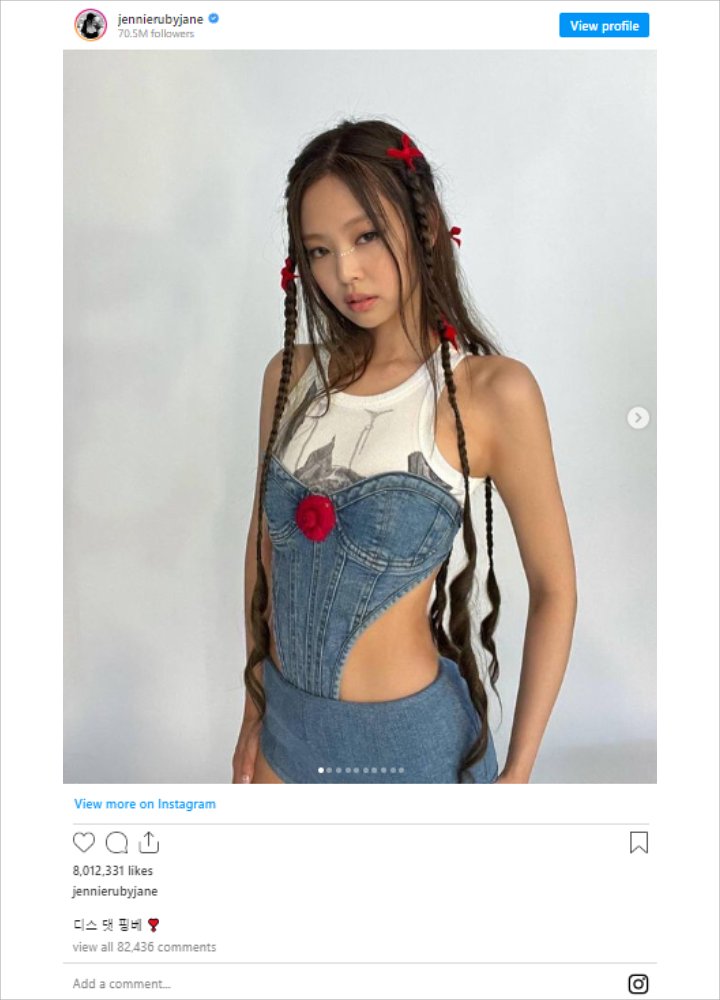 Nilai Satu Foto Instaram Jennie BLACKPINK Disebut Capai Miliaran