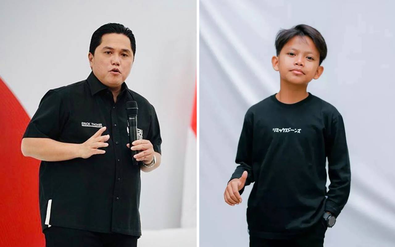 Menteri BUMN Erick Thohir Asik Rekam Penampilan Farel Prayoga Bawakan 'Ojo Dibandingke'