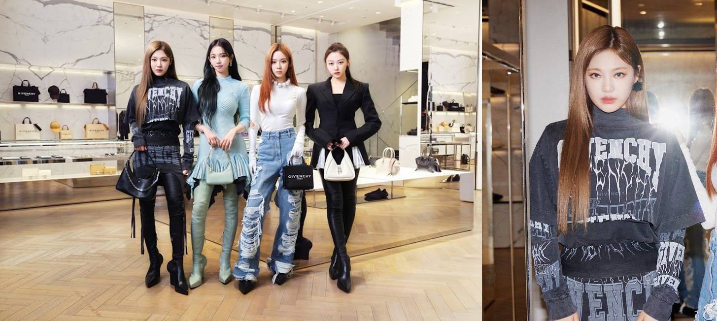 Gaya Ningning aespa di acara brand Givenchi