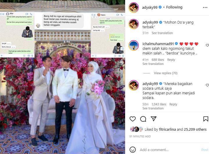 Chat Terakhir Rizky Billar dan Lesti Kejora