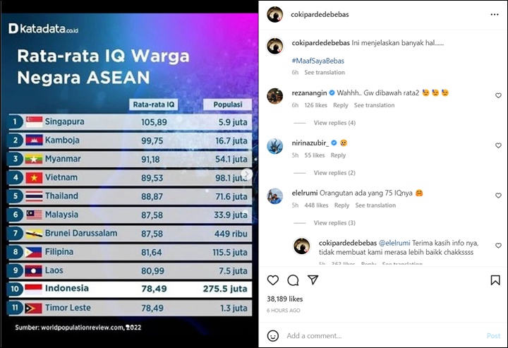 Coki Pardede Bahas IQ Warga Indonesia, El Rumi Ungkap Fakta Mengejutkan