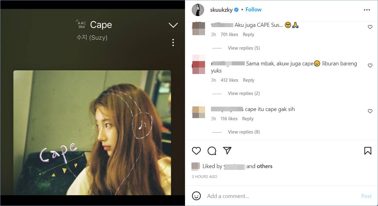 Suzy mempromosikan lagu barunya \
