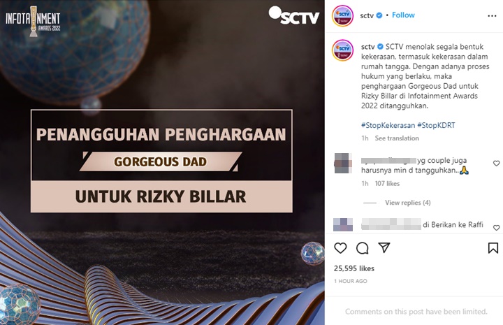 Kena Protes, Kemenangan Rizky Billar Sebagai \'Gorgeus Dad\' Ditangguhkan
