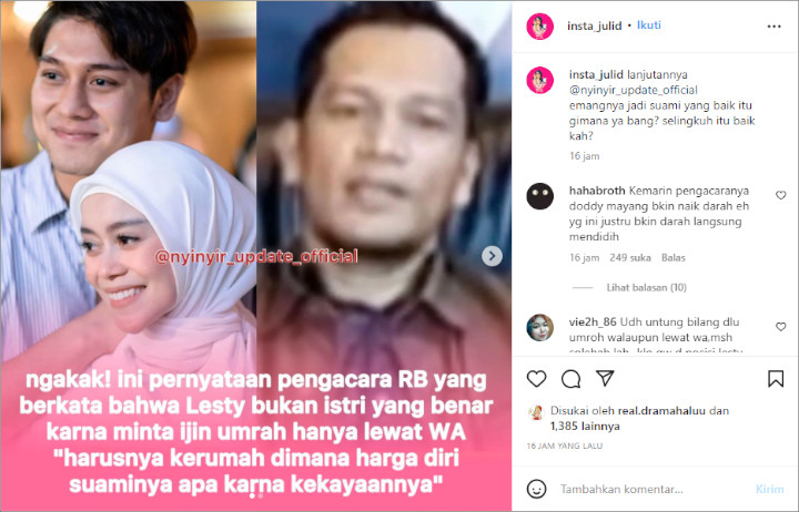 Cara Lesti Kejora Pamit Umrah Digunjing Kubu Rizky Billar: Ini Apa Istri Yang Baik?
