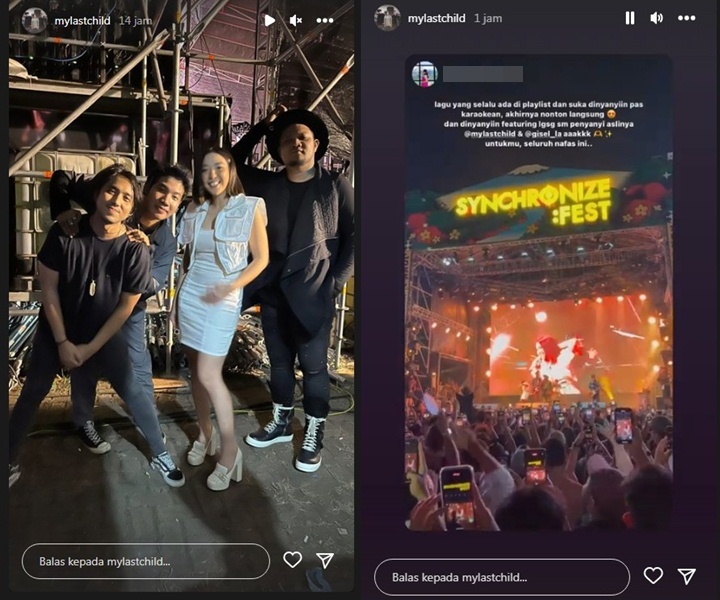 Nostalgia Manis Last Child dan Gisella Anastasia di Panggung Synchronize Fest 2022