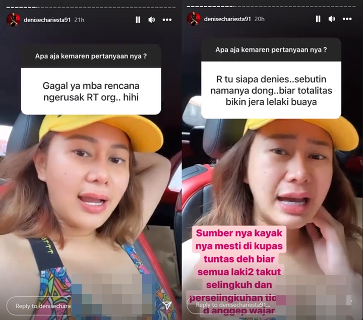 Jadi Simpanan, Denise Chariesta Sesumbar Tak Merasa Rusak Rumah Tangga RD